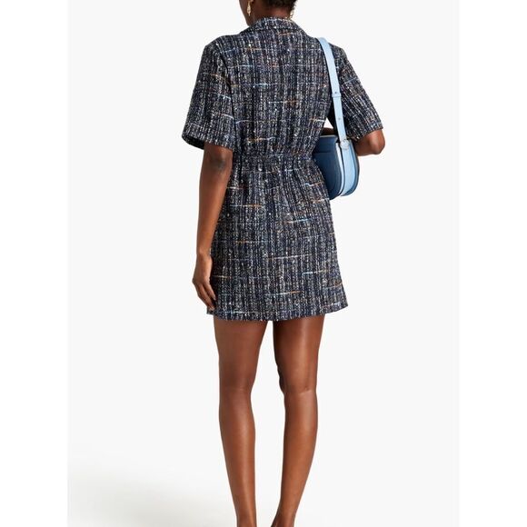 Sandro Paris Alizou double-breasted bouclé-tweed mini dress - Picture 6 of 11